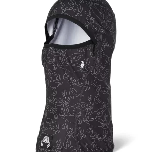 Crab Grab - Balaclawva Classic Crab Doodle Black- Cagoule