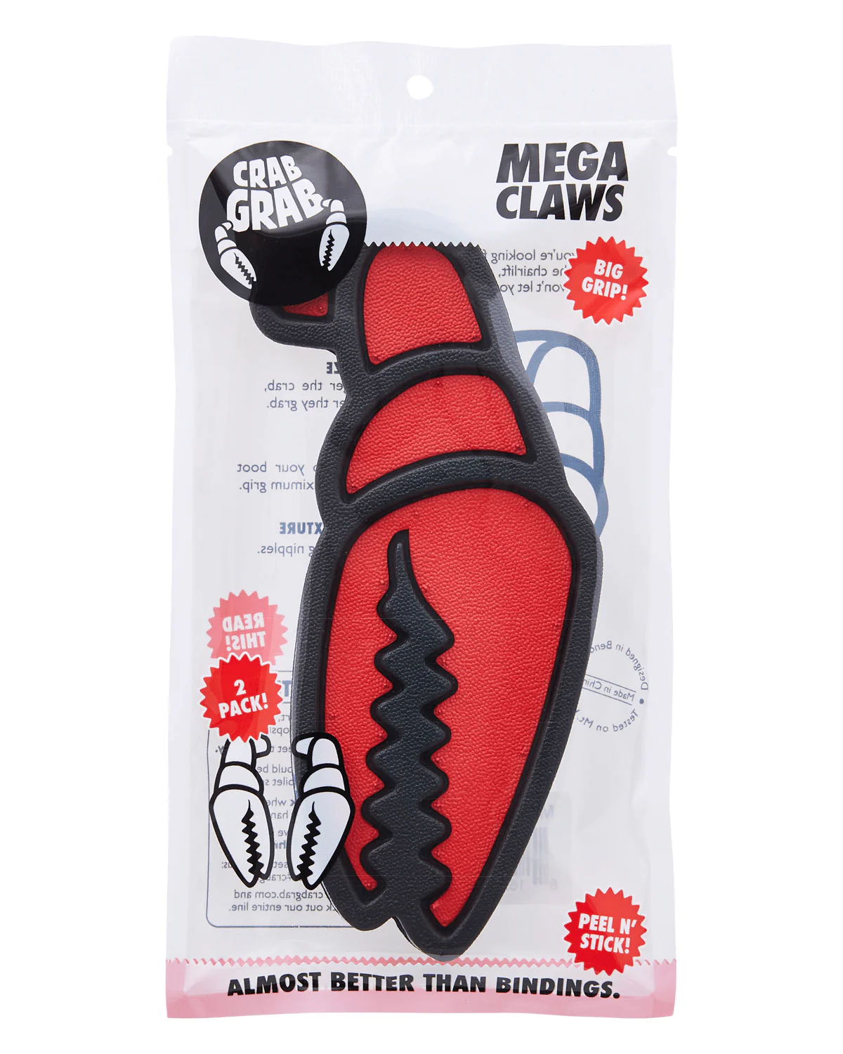 Crab Grab Traction Pads _ Mega Claws Black Red Snowboard Jo et